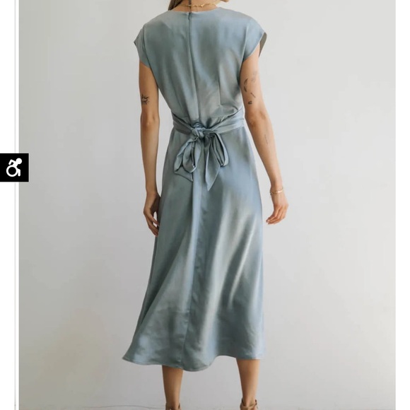 BOHME ROSALIND MIDI DRESS IN BLUE - Picture 4 of 8